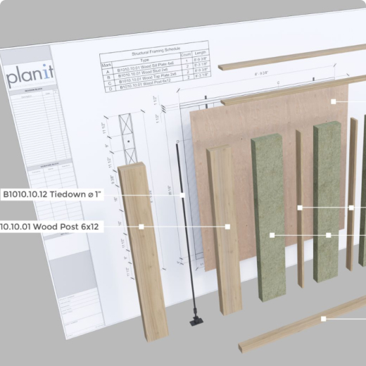 Wood framing fabrication drawings